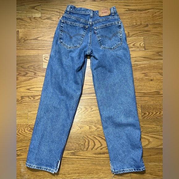 Vintage Levi’s 550 Relaxed Student Jeans High Rise Tapered 90s Y2K Red Blank Tab - Picture 7 of 11